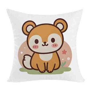 Squirrel Printed Sofa Pillow With Core Print On Your Demand, Size:60x60cm(2way Elasticity)