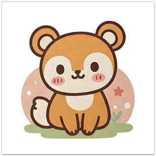 Squirrel Frameless Canvas Decorative Painting Print On Your Demand, Size:20x20cm