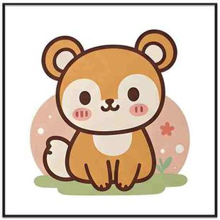 Squirrel Decorative Painting with PS Frame Print On Your Demand, Size:40x40cm