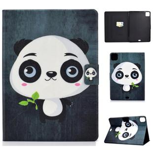For iPad Air 2022 / 2020 10.9 Electric Pressed Colored Drawing Horizontal Flip Leather Case with Holder & Card Slots & Sleep / Wake-up Function(Panda)
