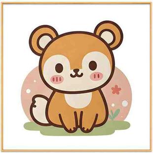 Squirrel Decorative Painting with Aluminum Alloy Frame Print On Your Demand, Size:30x30cm