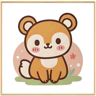 Squirrel Decorative Painting with Aluminum Alloy Frame Print On Your Demand, Size:60x60cm