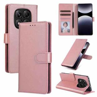 For Redmi Note 14 Pro 5G / 14 Pro+ 3-Card Slots Multifunctional Leather Phone Case(Rose Gold)