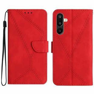 For Samsung Galaxy F16 5G / M16 5G Stitching Embossed Leather Phone Case(Red)