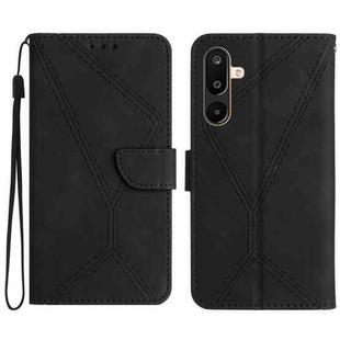 For Samsung Galaxy F16 5G / M16 5G Stitching Embossed Leather Phone Case(Black)