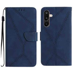 For Samsung Galaxy F16 5G / M16 5G Stitching Embossed Leather Phone Case(Blue)