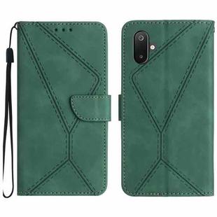 For Samsung Galaxy F06 5G / M06 5G Stitching Embossed Leather Phone Case(Green)