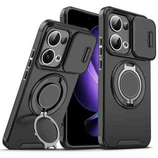 For OPPO Reno13 5G Global Sliding Camshield Ring Holder Phone Case(Black)
