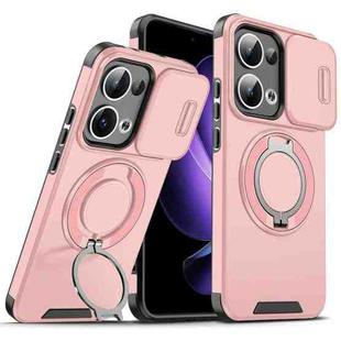 For OPPO Reno13 5G Global Sliding Camshield Ring Holder Phone Case(Pink)