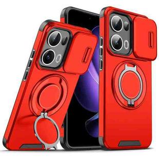 For OPPO Reno13 Pro 5G Global Sliding Camshield Ring Holder Phone Case(Red)
