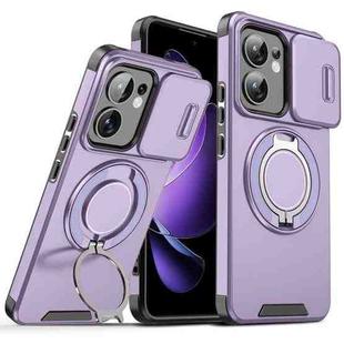 For OPPO Reno13 F 5G Sliding Camshield Ring Holder Phone Case(Purple)