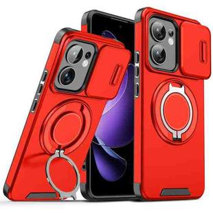 For OPPO Reno13 F 5G Sliding Camshield Ring Holder Phone Case(Red)