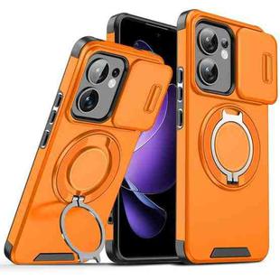 For OPPO Reno13 F 5G Sliding Camshield Ring Holder Phone Case(Orange)