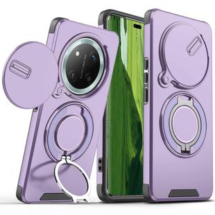 For Honor X60 Pro Sliding Camshield Ring Holder Phone Case(Purple)