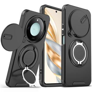 For Honor X60 Sliding Camshield Ring Holder Phone Case(Black)