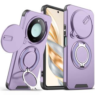 For Honor X60 Sliding Camshield Ring Holder Phone Case(Purple)