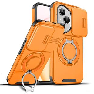 For Honor 400 Pro Global 160.8mm Sliding Camshield Ring Holder Phone Case(Orange)