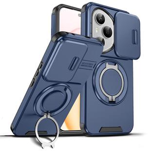For Honor 400 Pro Global 160.8mm Sliding Camshield Ring Holder Phone Case(Blue)