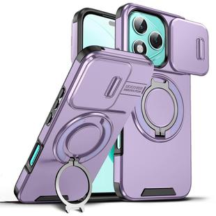 For Honor 400 Lite Global Sliding Camshield Ring Holder Phone Case(Purple)