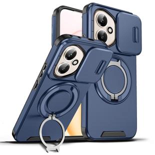 For Honor 400 Global 156.5mm Sliding Camshield Ring Holder Phone Case(Blue)