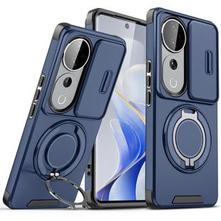 For vivo S19 Pro / V40 / V40 Pro Sliding Camshield Ring Holder Phone Case(Blue)