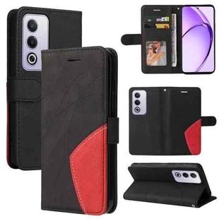 For OPPO A5 5G Global / A3 Pro 5G Global Dual-color Splicing Flip Leather Phone Case(Black)