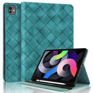 For iPad Air 11 2025 / 2024 Rhombus Embossed Leather Smart Tablet Case(Green)