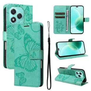 For Honor 400 Lite 3D Butterfly Embossed Pattern Flip Leather Phone Case(Green)