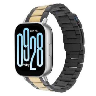 22mm Three-beads Magnetic Steel Watch Band(Black Gold)