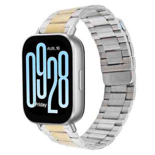 20mm Three-beads Magnetic Steel Watch Band(Silver Gold)