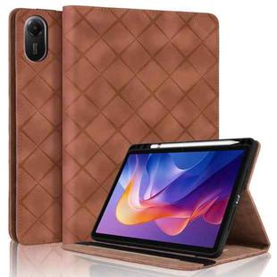 For Xiaomi Redmi Pad 2 Rhombus Embossing Leather Tablet Case(Brown)
