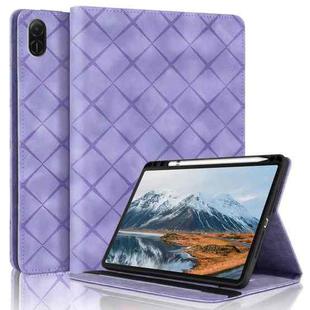 For Honor Pad X8a / X9 2024 Rhombus Embossing Leather Tablet Case(Purple)