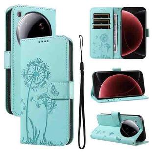For Xiaomi 15 Ultra 5G Global Dandelion Embossed Pattern Flip Leather Phone Case(Green)