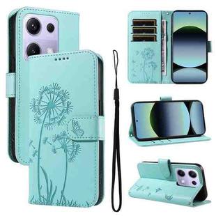 For Xiaomi Poco M6 Pro 4G Global Dandelion Embossed Pattern Flip Leather Phone Case(Green)