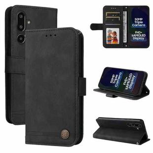 For Samsung Galaxy F16 5G / M16 5G Skin Feel Life Tree Metal Button Leather Phone Case(Black)