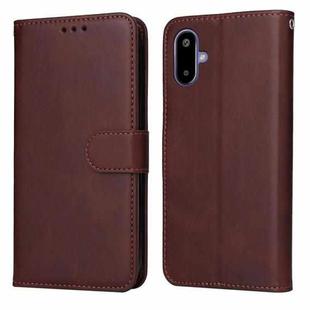 For Samsung Galaxy F06 5G / M06 5G Classic Calf Texture Flip Leather Phone Case(Brown)