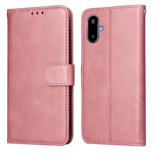 For Samsung Galaxy F06 5G / M06 5G Classic Calf Texture Flip Leather Phone Case(Rose Gold)