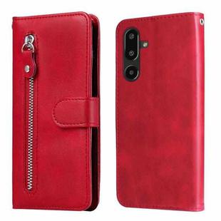 For Samsung Galaxy F16 5G / M16 5G Fashion Calf Texture Zipper Leather Phone Case(Red)