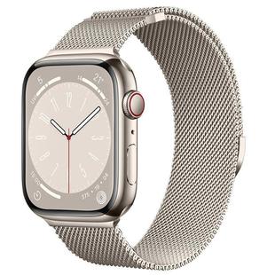 For Apple Watch 46mm / 49mm / 45mm / 44mm Kalebol Semi-circular Milanese Stainless Steel Strap(Starlight)
