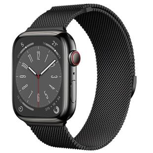 For Apple Watch 42mm / 41mm / 40mm / 38mm Kalebol Semi-circular Milanese Stainless Steel Strap(Black)