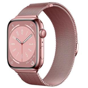 For Apple Watch 42mm / 41mm / 40mm / 38mm Kalebol Semi-circular Milanese Stainless Steel Strap(Rose Pink)