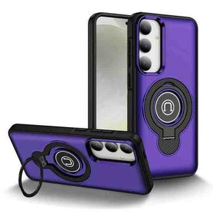For Samsung Galaxy S23+ 5G Ring Holder Magnetic Phone Case(Purple)
