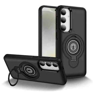 For Samsung Galaxy S24+ 5G Ring Holder Magnetic Phone Case(Black)