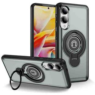 For Samsung Galaxy S25 Edge 5G Ring Holder Magnetic Phone Case(Grey)