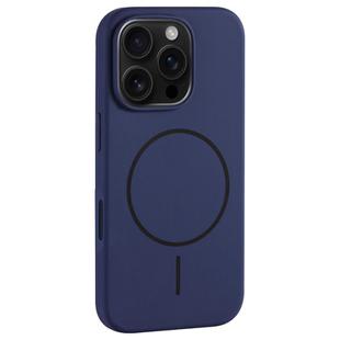 For iPhone 16 Pro Large Hole Camera MagSafe Liquid Silicone Full Coverage Phone Case(Royal Blue)