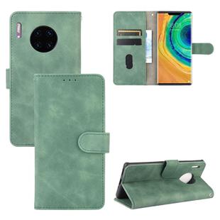 For Huawei Mate 30 Pro Solid Color Skin Feel Magnetic Buckle Horizontal Flip Calf Texture PU Leather Case with Holder & Card Slots & Wallet(Green)