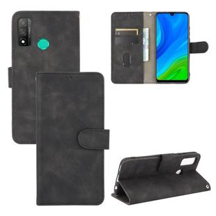 For Huawei P smart 2020 Solid Color Skin Feel Magnetic Buckle Horizontal Flip Calf Texture PU Leather Case with Holder & Card Slots & Wallet(Black)