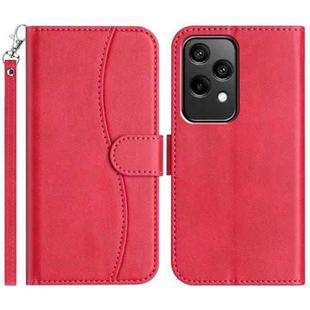 For Honor 200 Lite Global Dual-Folded S-shape Leather Phone Case(Rose Red)