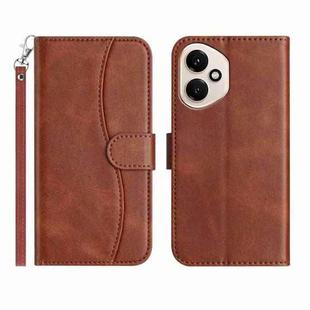 For Honor 400 Global Dual-Folded S-shape Leather Phone Case(Coffee)