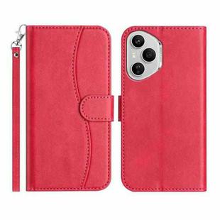 For Honor 400 Pro Global Dual-Folded S-shape Leather Phone Case(Rose Red)